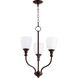 Richmond 3 Light 18 inch Oiled Bronze Mini Chandelier Ceiling Light