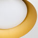 Lucci 1 Light 18 inch White/Industrial Brass Flush Mount Ceiling Light