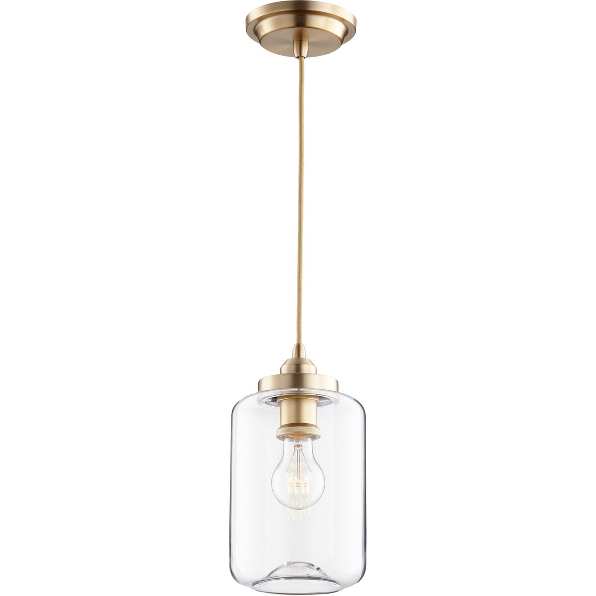 Fort Worth 1 Light 5.75 inch Aged Brass Mini Pendant Ceiling Light