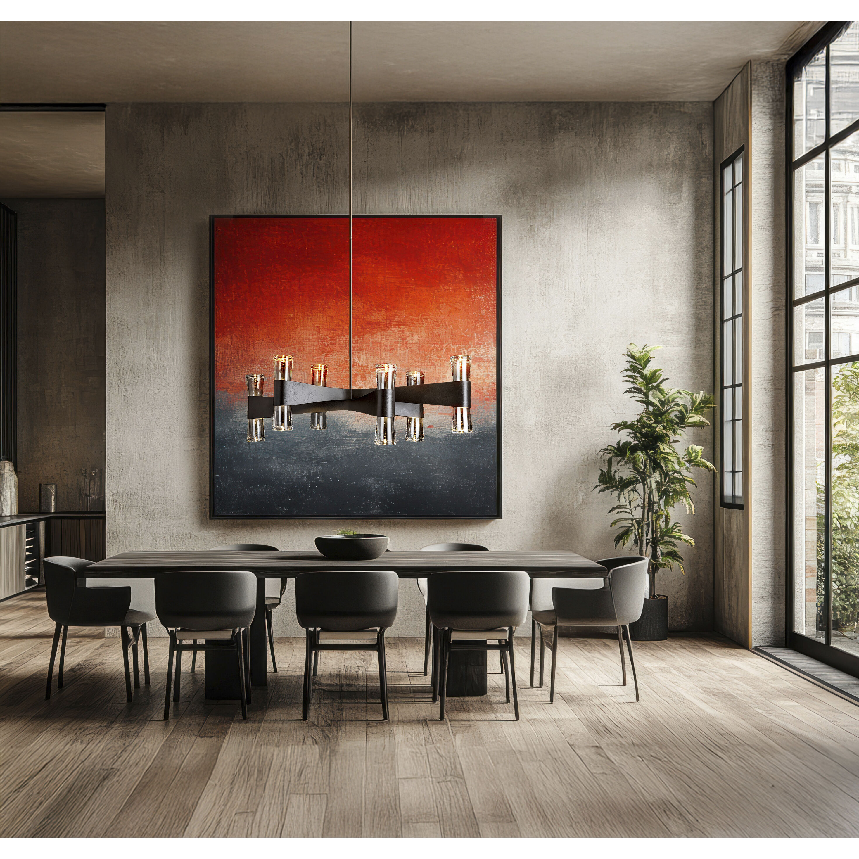 Bellis 12 Light 48.4 inch Dark Smoke Chandelier Ceiling Light