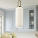 Alora Mood Soji 1 Light 6 inch Aged Gold Pendant Ceiling Light in Matte Opal Glass