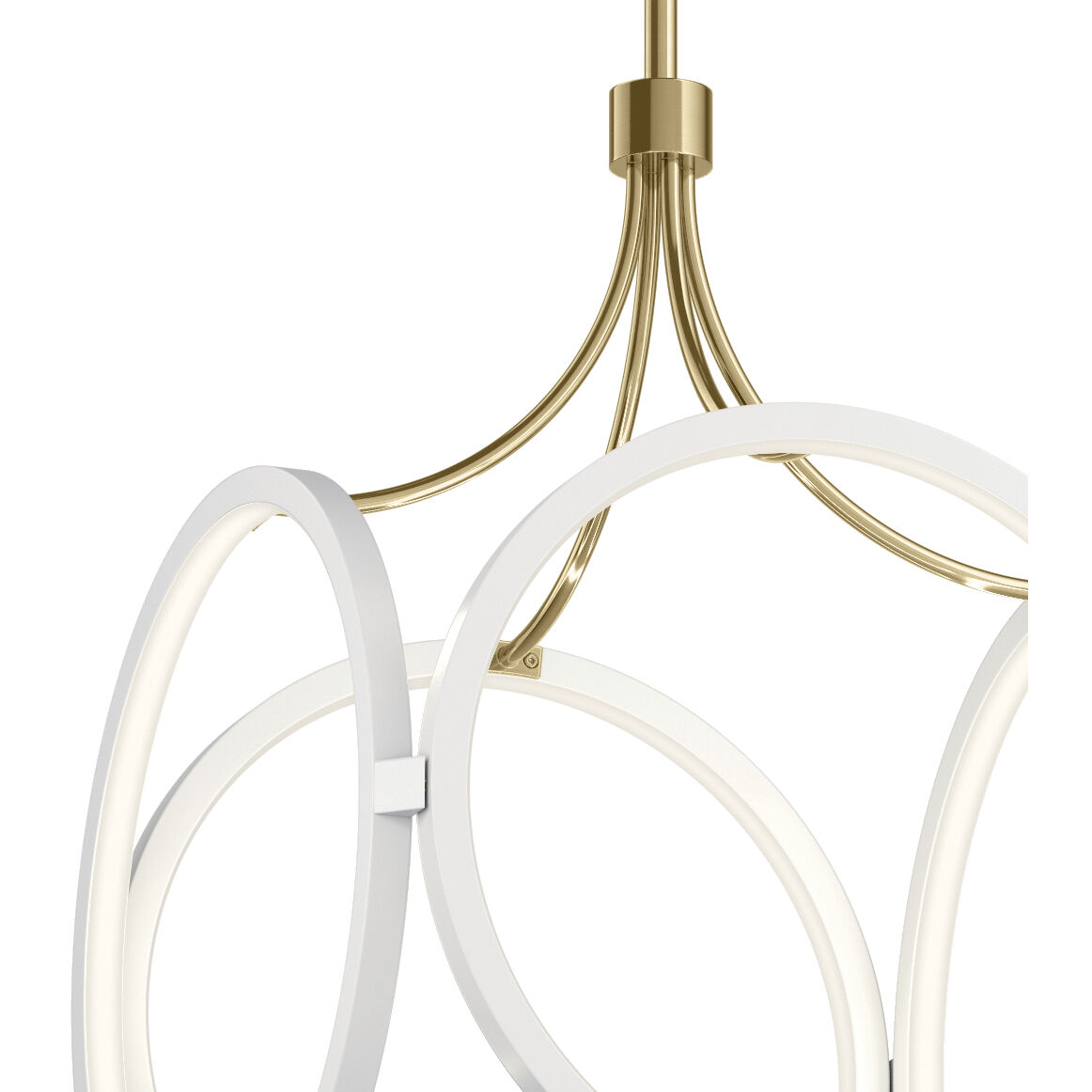 CIRI LED 14 inch White Pendant Ceiling Light in Polished Nickel