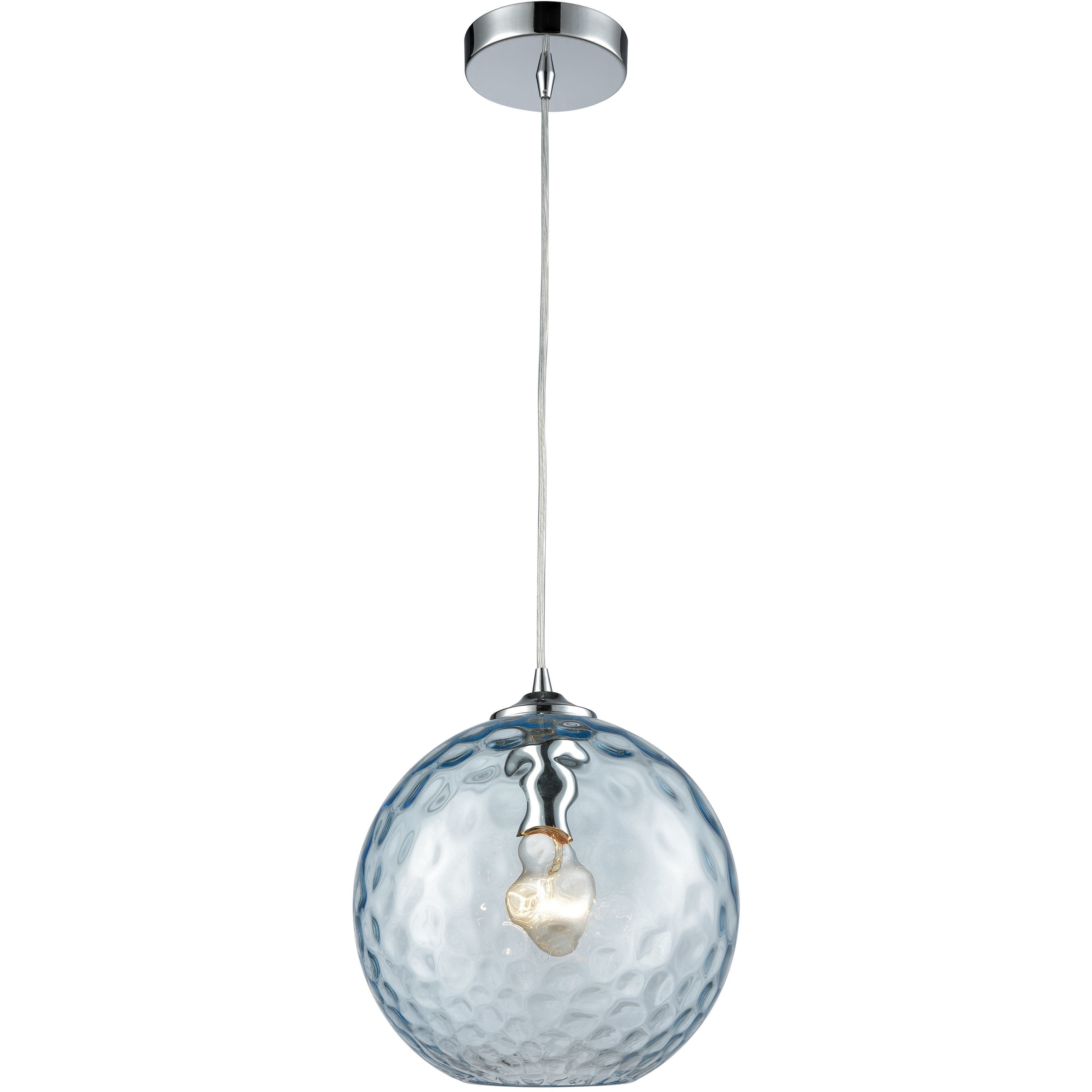 Watersphere 1 Light 10 inch Polished Chrome Pendant Ceiling Light
