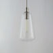 Babylon 1 Light 7.5 inch Satin Nickel Single Pendant Ceiling Light