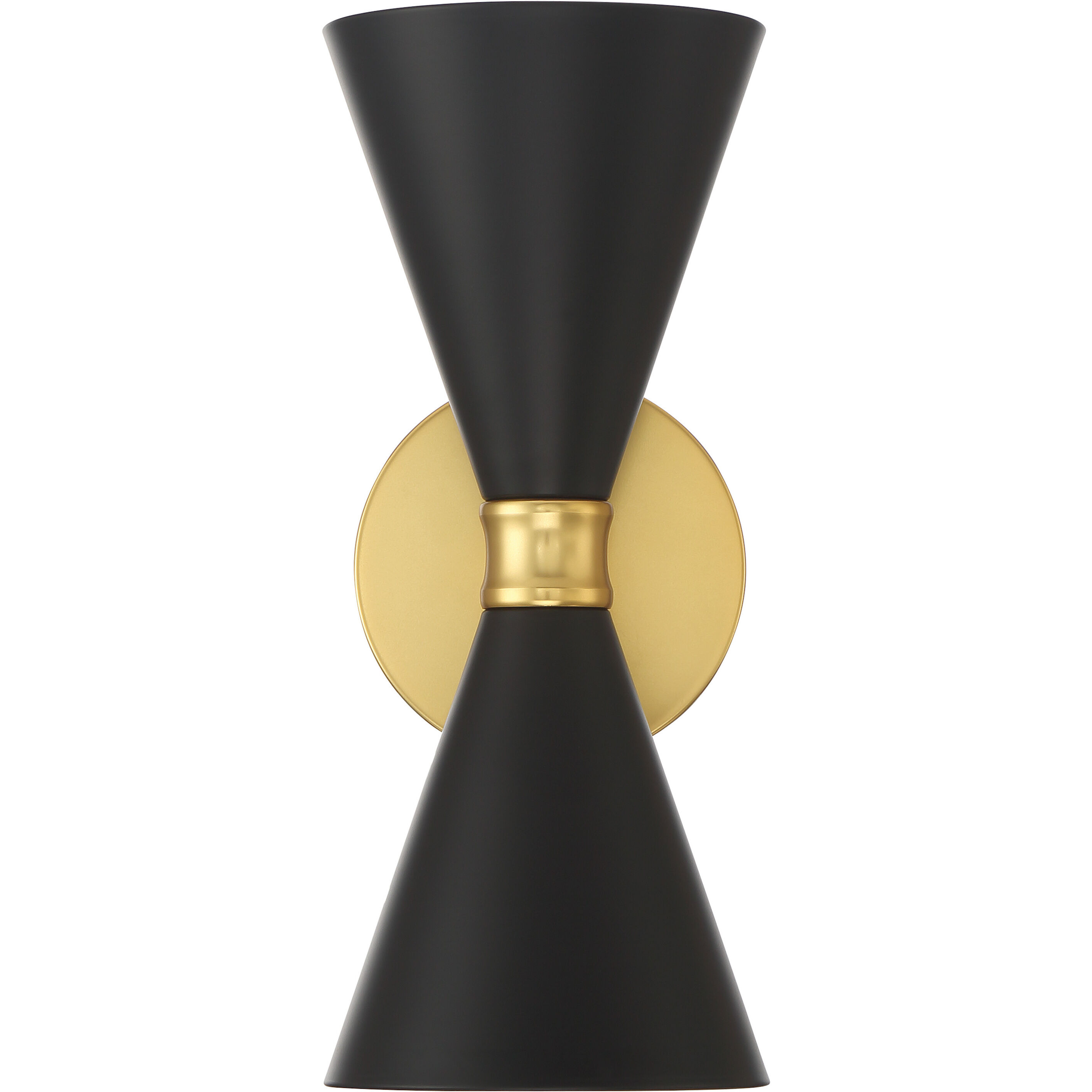 Conic 2 Light 5.5 inch Honey Gold Wall Sconce Wall Light