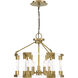 Prima Vista 6 Light 21.25 inch Aged Antique Brass Semi Flush And Pendant Ceiling Light