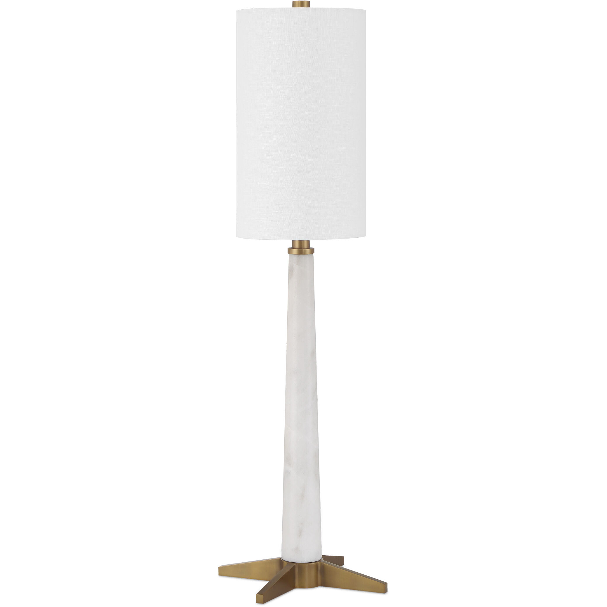 Munroe 31.75 inch 60.00 watt White/Antique Brass Table Lamp Portable Light