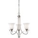Brighton 3 Light 20 inch Brushed Nickel Chandelier Ceiling Light