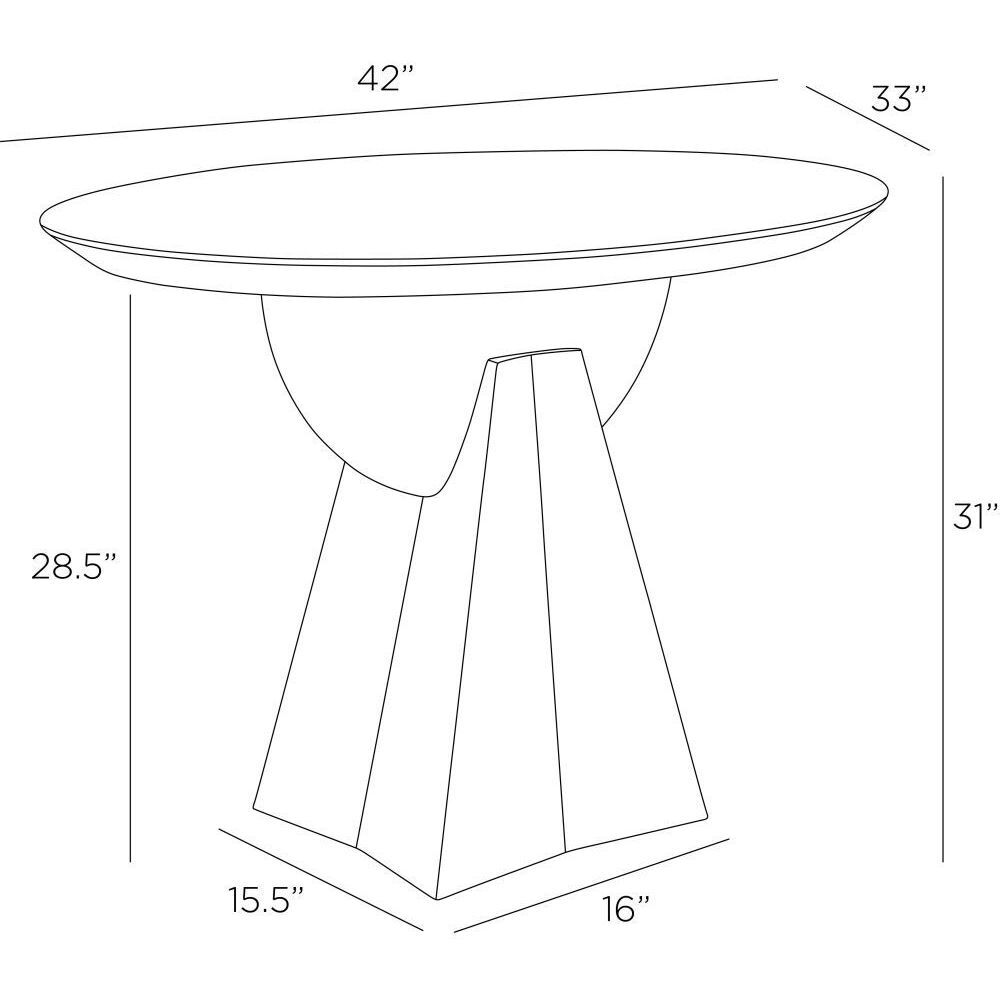 Dorette 42 X 33 inch Chateau Gray and Matte Black Entry Table