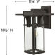 Manhattan Outdoor Wall Mount Lantern, Large