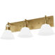 Carrington Isle 3 Light 27.25 inch Luxe Gold Vanity Light Wall Light