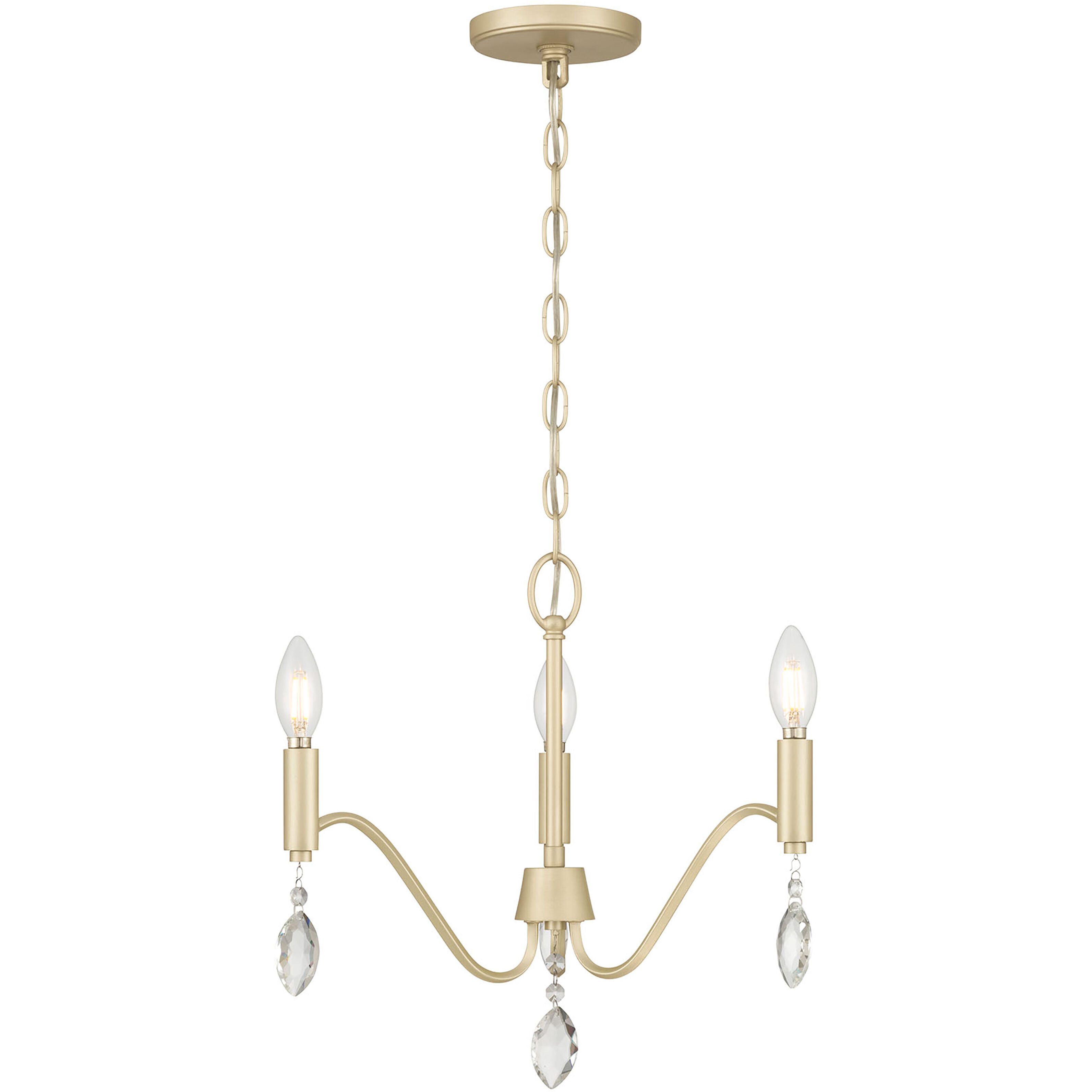 Aureline 3 Light 17.25 inch Aged Silver Chandelier Ceiling Light