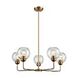 Astoria 5 Light 28 inch Burnished Brass Chandelier Ceiling Light