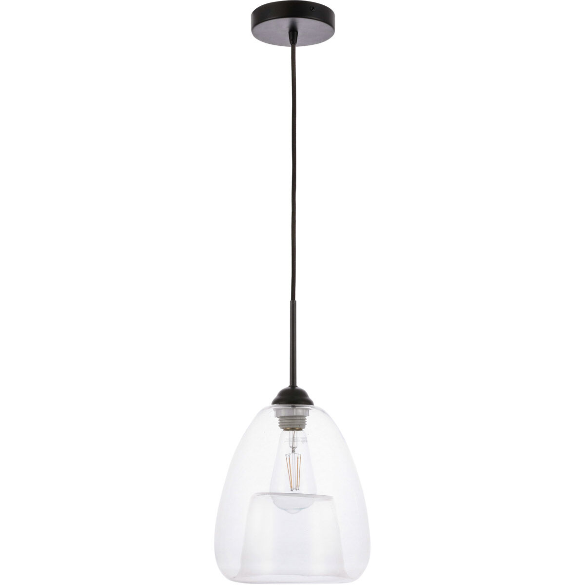 Kason 1 Light 8 inch Black Pendant Ceiling Light