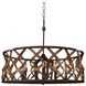 Soho 6 Light 28 inch Milk Chocolate Pendant Ceiling Light