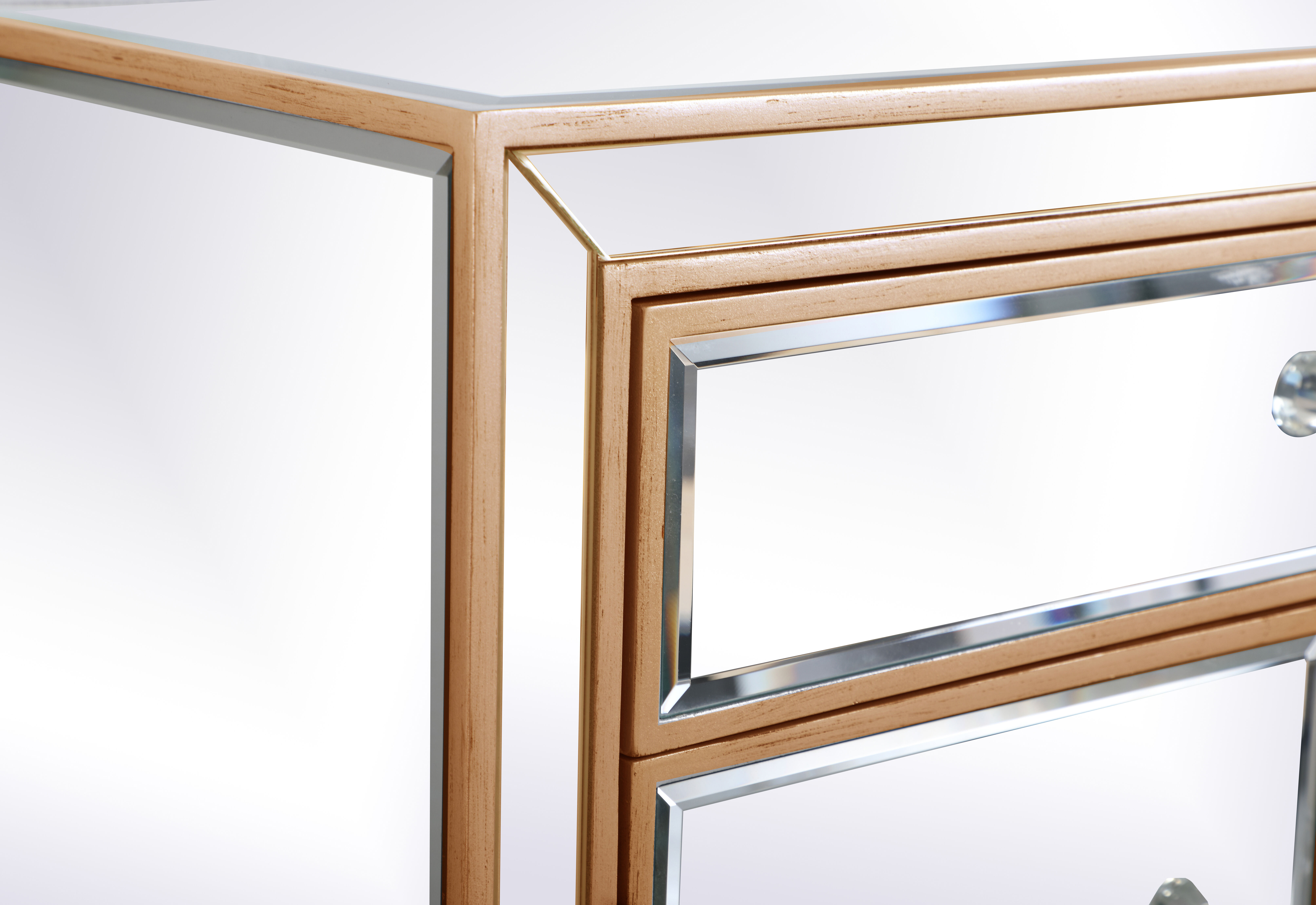 Modern Antique Gold Cabinet