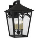 Jaxon 4 Light 17.25 inch Western Bronze Outdoor Wall Lantern