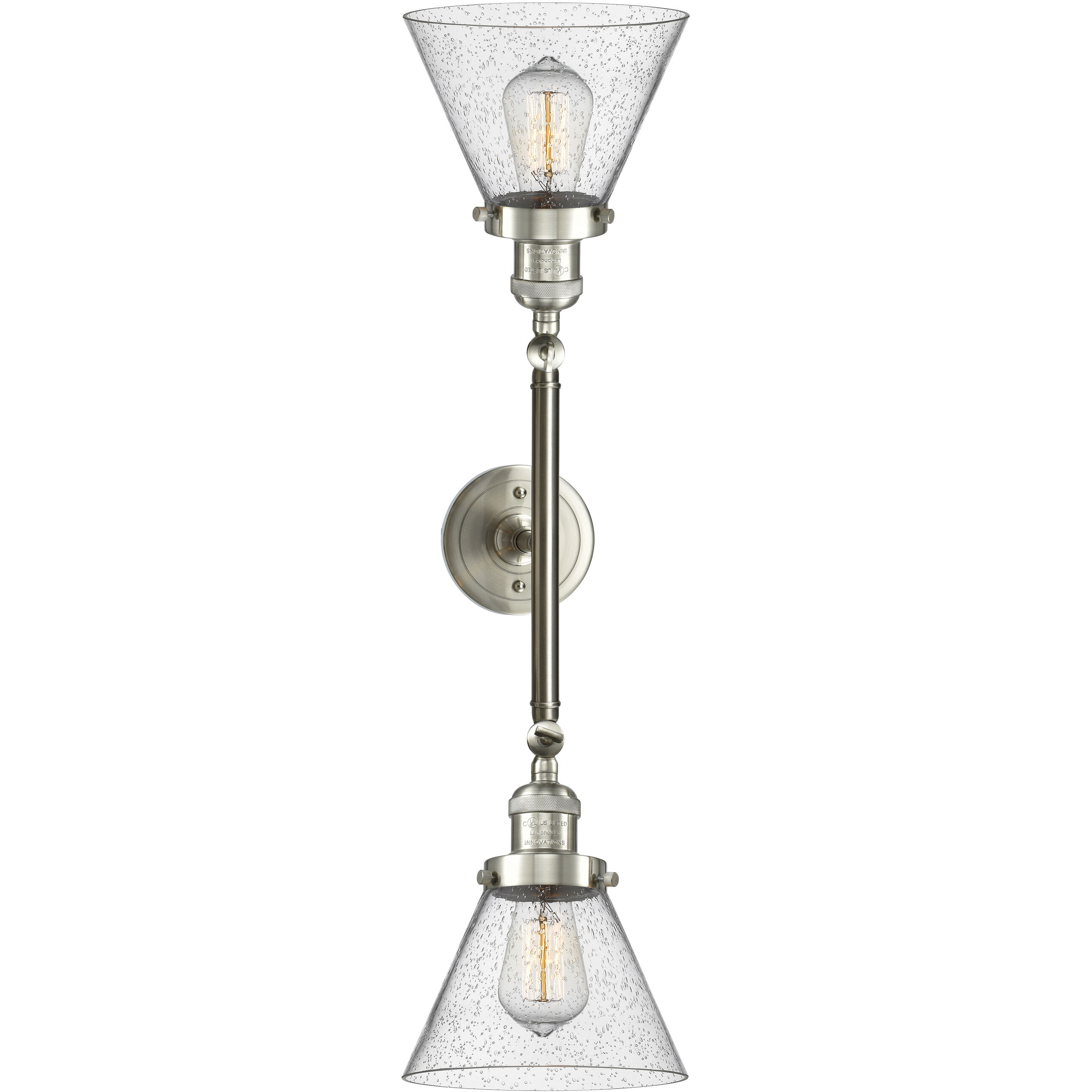 Franklin Restoration Large Cone 2 Light 18.00 inch Bathroom Vanity Light