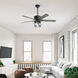 Astwood II 52 inch Matte Black with Dark Gray Oak and Matte Black Blades Ceiling Fan