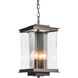 Kingston 4 Light 9.6 inch Coastal Bronze and Translucent Vintage Platinum Outdoor Lantern in Coastal Bronze/Translucent Vintage Platinum, Large