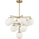 Nube LED 26 inch Satin Brass Chandelier Ceiling Light