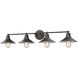 Casa 4 Light 36.5 inch Olde Bronze Vanity Wall Light in Olde Bronze Steel