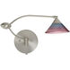 Kona 1WU 21 inch 50 watt Satin Nickel Swing Arm Sconce Wall Light