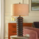 Signature 35 inch 150 watt Dark Teak Table Lamp Portable Light