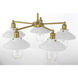 Downtown Edison 5 Light 23 inch White/Soft Brass Chandelier Ceiling Light