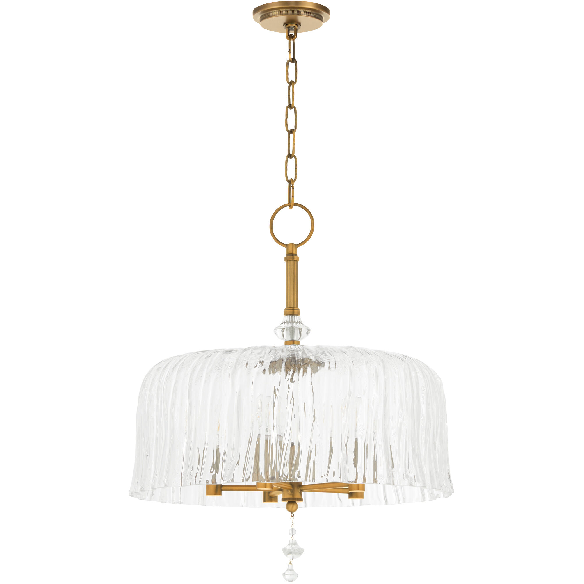Meriam 5 Light 20 inch Brushed Brass Pendant Ceiling Light