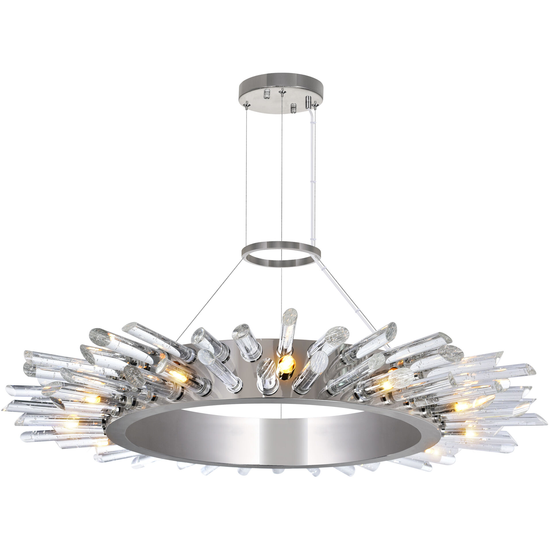 Thorns 12 Light 32 inch Polished Nickel Chandelier Ceiling Light