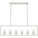 Kerrison 6 Light 48 inch Brushed Nickel Linear Chandelier Ceiling Light