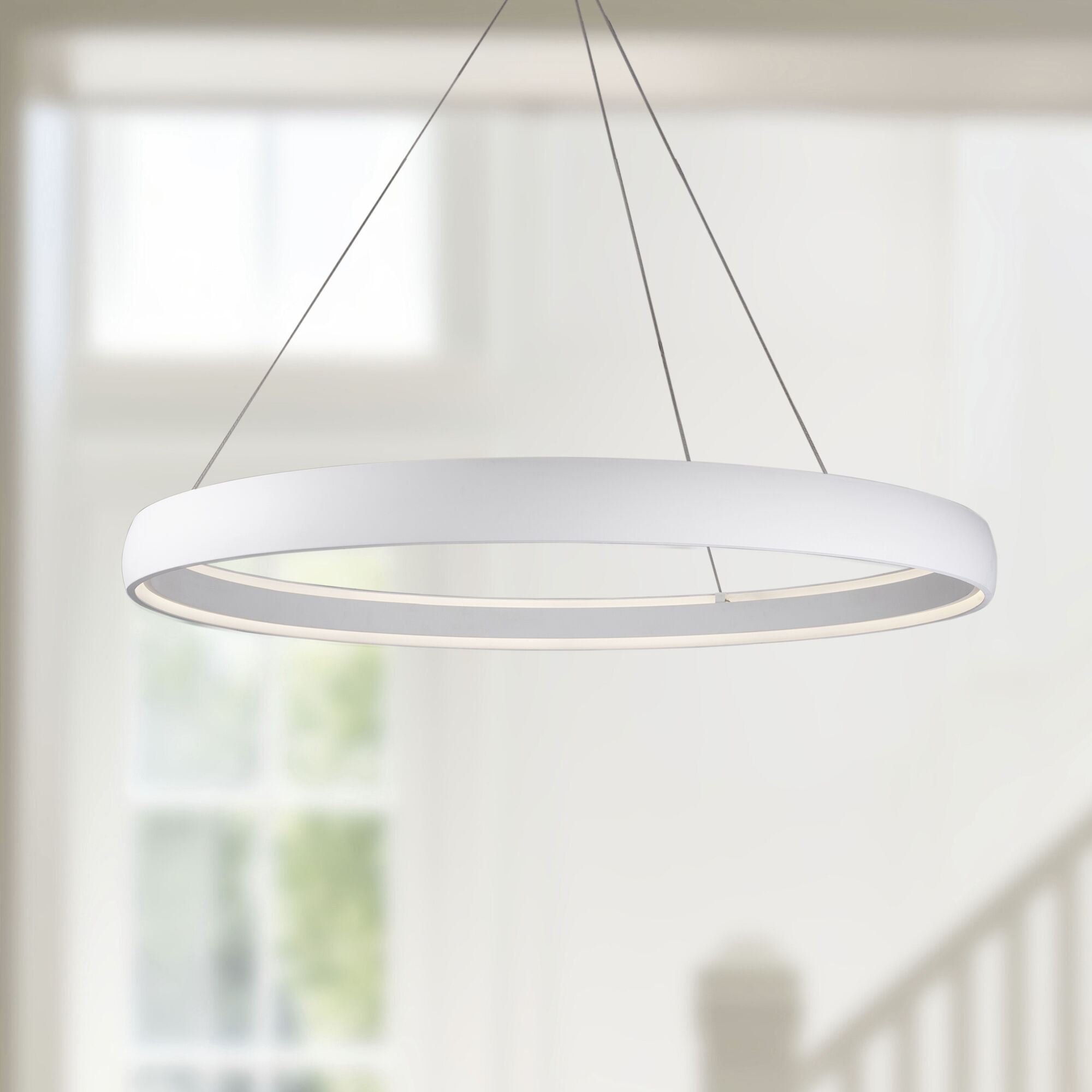 Halo Pendant Ceiling Light in White