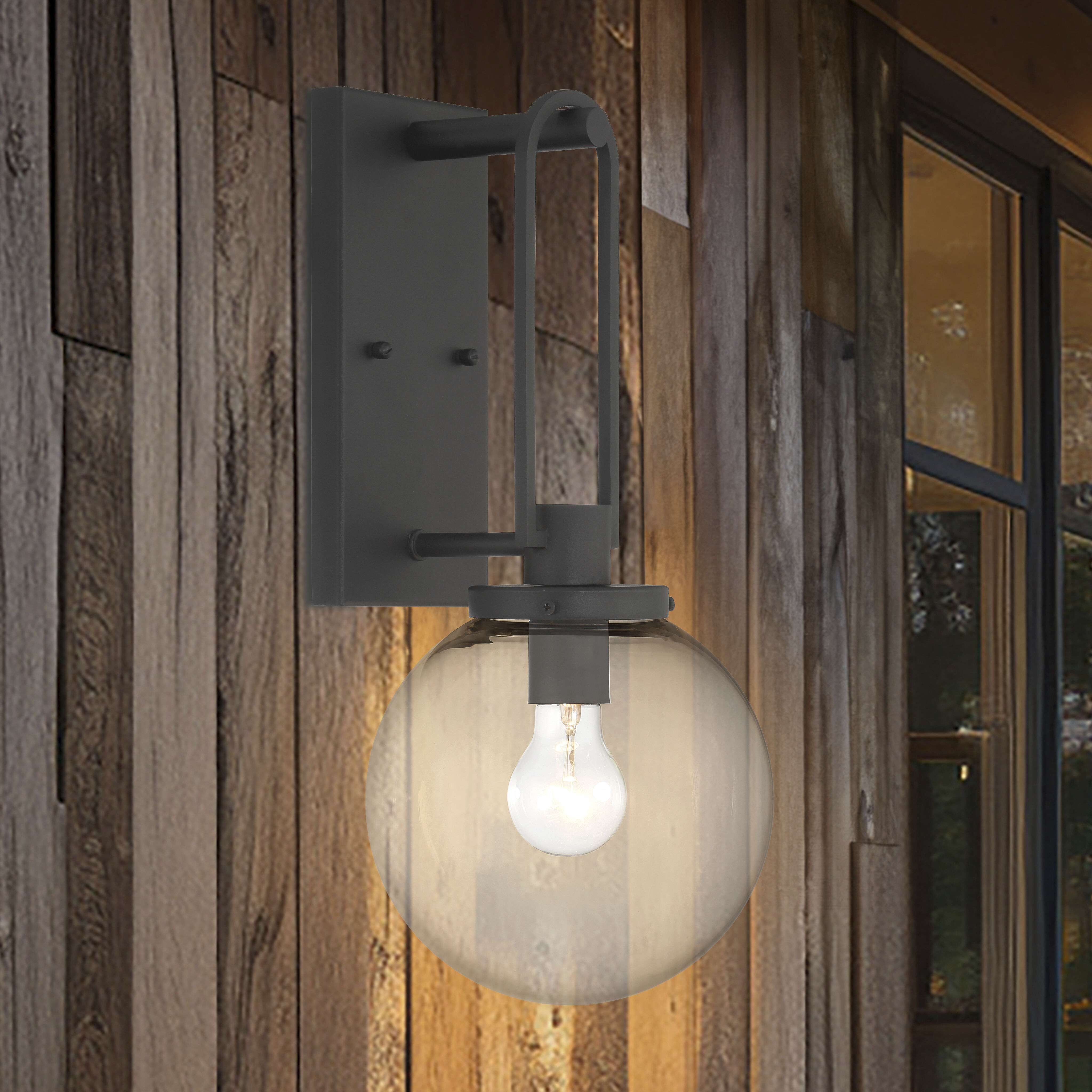 Wenston Outdoor Wall Mount in Sand Coal, Great Outdoors