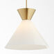 Beldar 1 Light 17 inch Aged Brass Pendant Ceiling Light in Opal