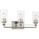Binsly 3 Light 24 inch Brushed Nickel Vanity Wall Light