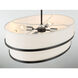Cascade 4 Light Coal Pendant Ceiling Light, Oval
