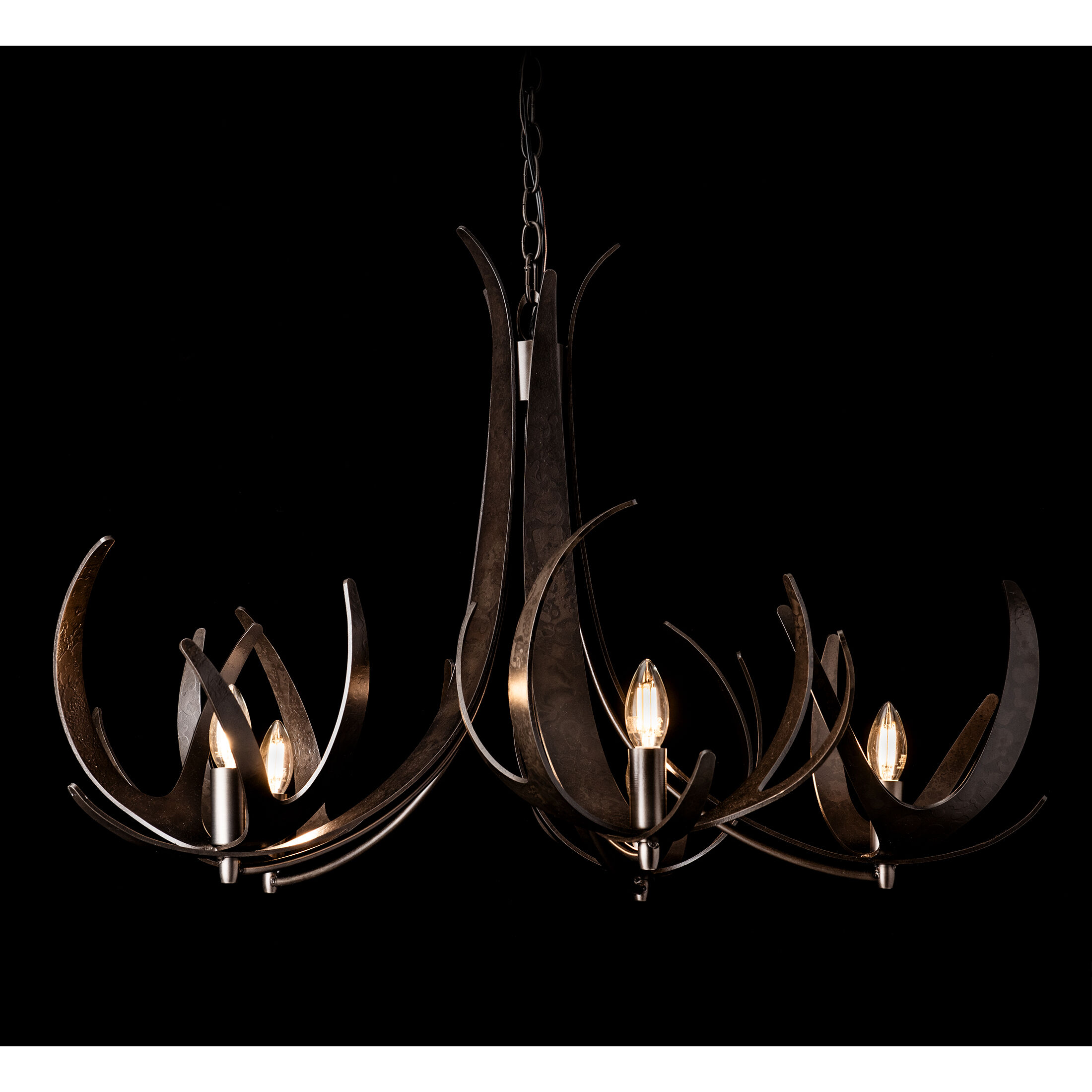 Caribou 5 Light 40.6 inch Dark Smoke Chandelier Ceiling Light