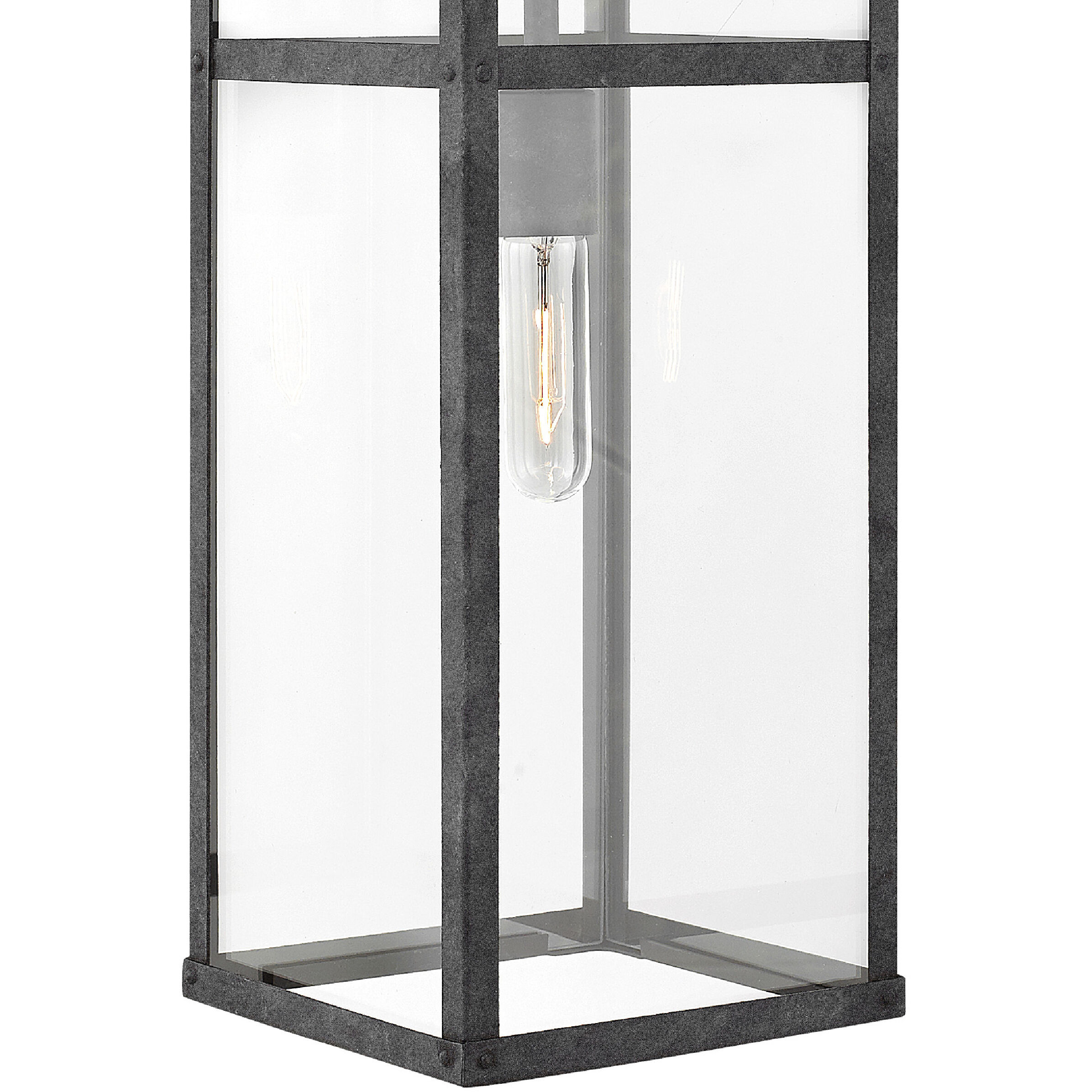 Estate Series Porter LED 25 inch Aged Zinc Outdoor Wall Mount Lantern, Large