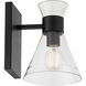 Beldar 1 Light 6.75 inch Matte Black Wall Mount Wall Light