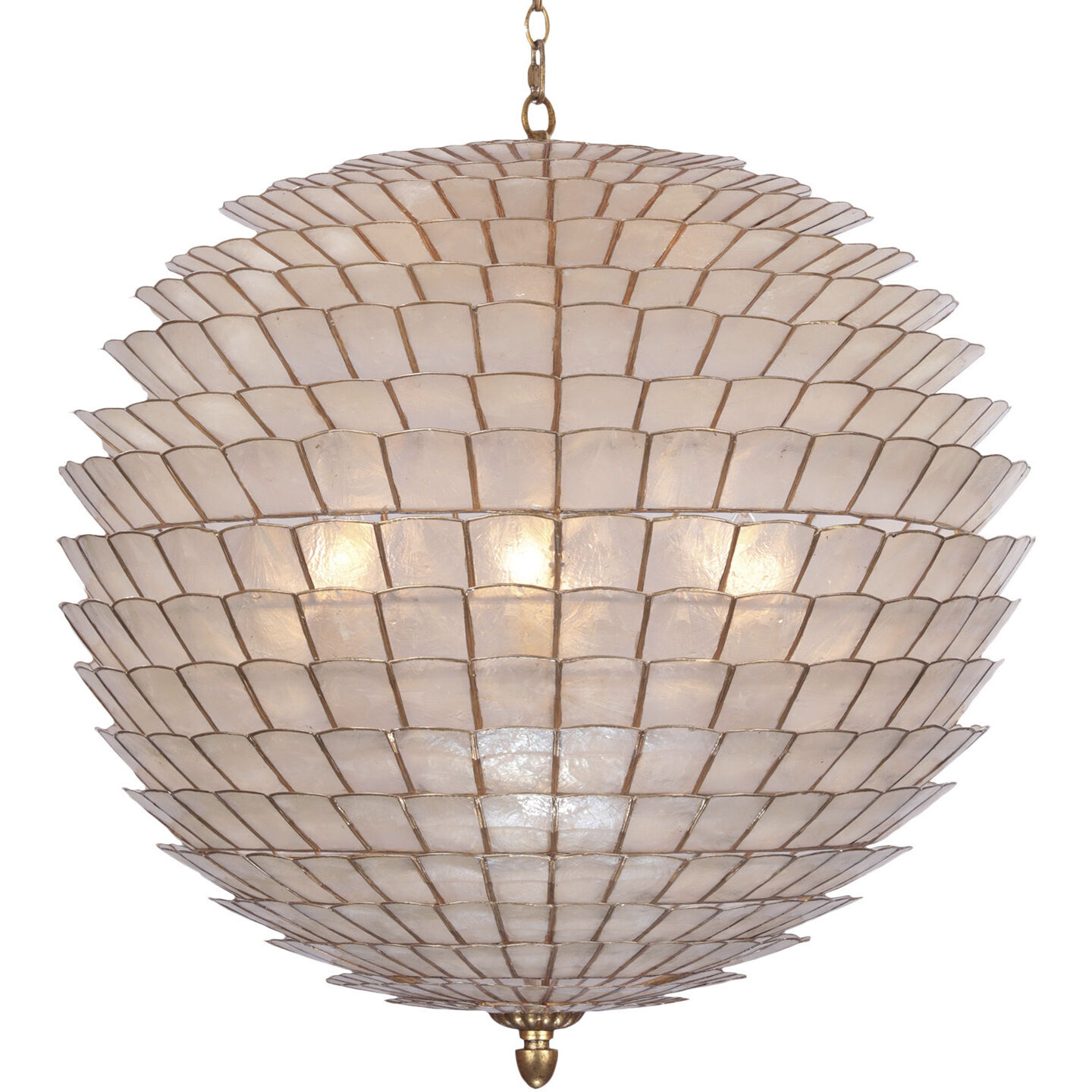 Samal 6 Light 25 inch Oxidized Gold Leaf Pendant Chandelier Ceiling Light