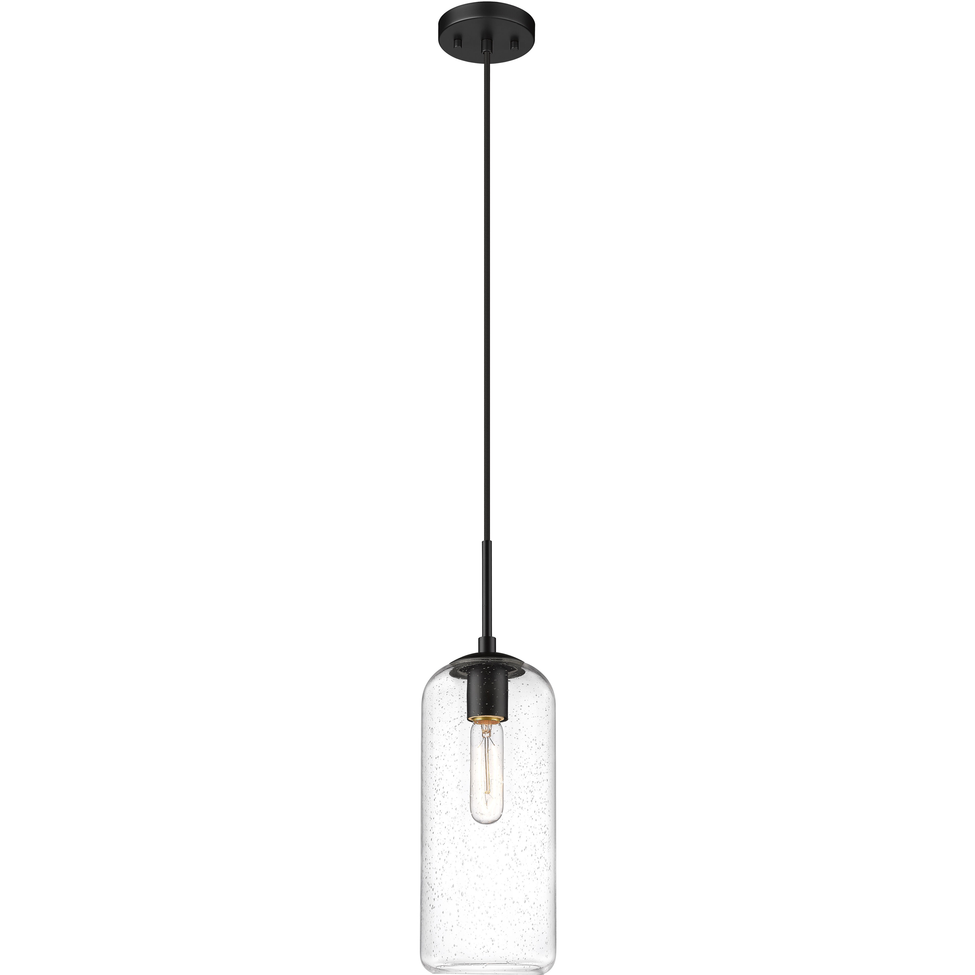 Monty 1 Light 5.25 inch Matte Black Pendant Ceiling Light