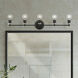 Lansdale 5 Light 34 inch Black with Brushed Nickel Accents Vanity Sconce Wall Light, Large
