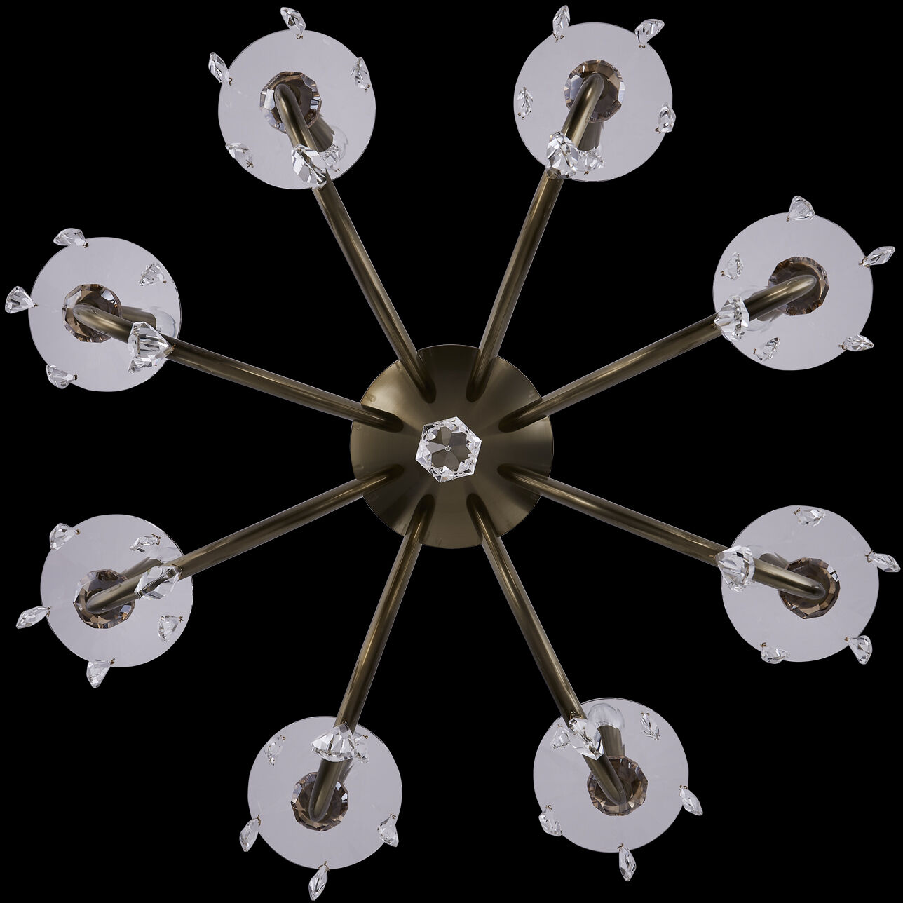 Passo 8 Light 34 inch Brushed Brass Pendant Ceiling Light