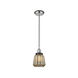 Franklin Restoration Chatham 1 Light 6 inch Polished Nickel/Matte Black Mini Pendant Ceiling Light in Mercury Glass