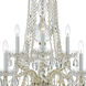 Traditional Crystal 10 Light 32 inch Polished Brass Chandelier Ceiling Light in Clear Hand Cut