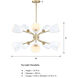 Biba 10 Light 28.5 inch Brushed Gold Chandelier Ceiling Light