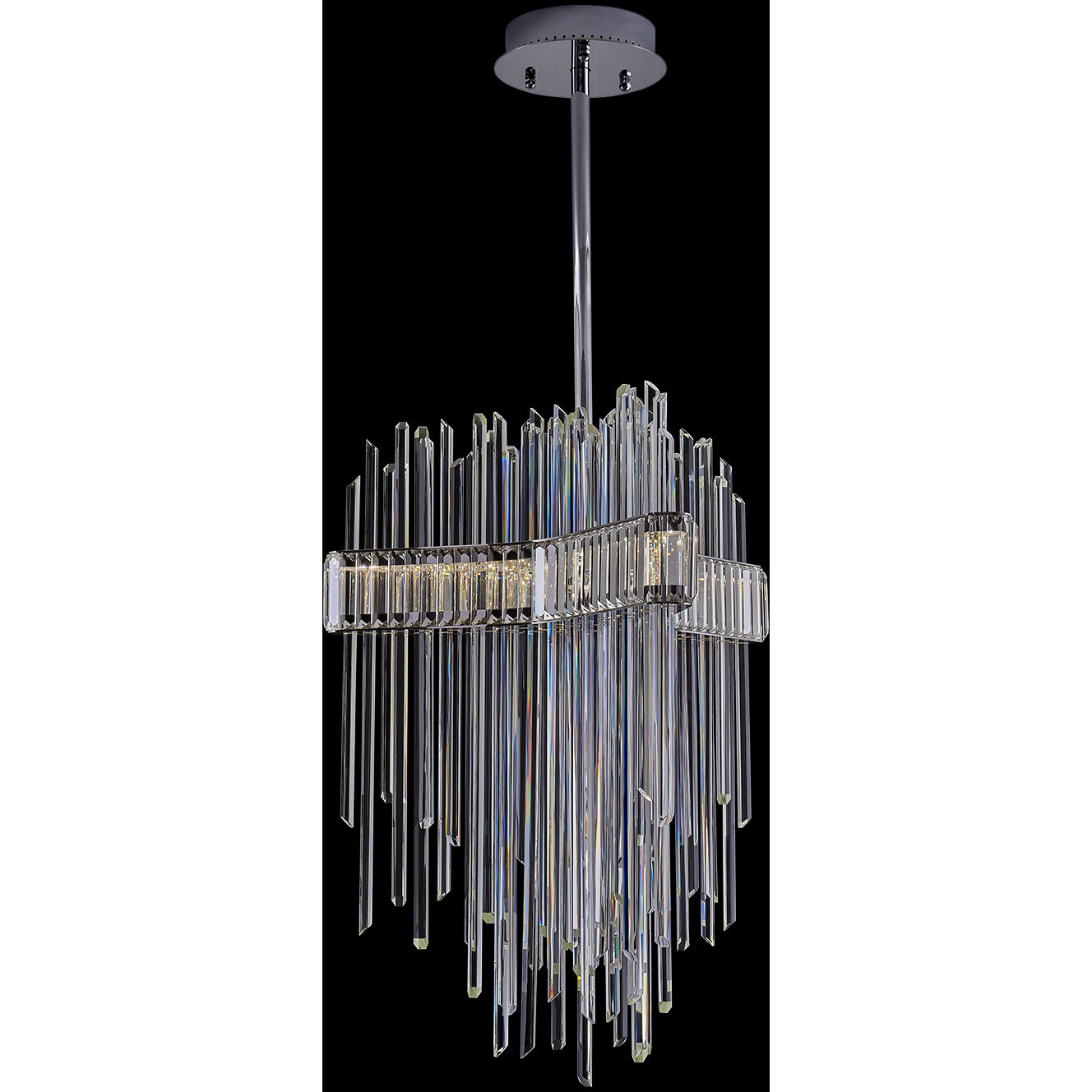 Piovere 28 inch Polished Chrome Pendant Ceiling Light