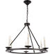 Maine 6 Light 26 inch Black Chandelier Ceiling Light