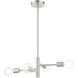 Bannister 4 Light 18 inch Brushed Nickel Chandelier Ceiling Light
